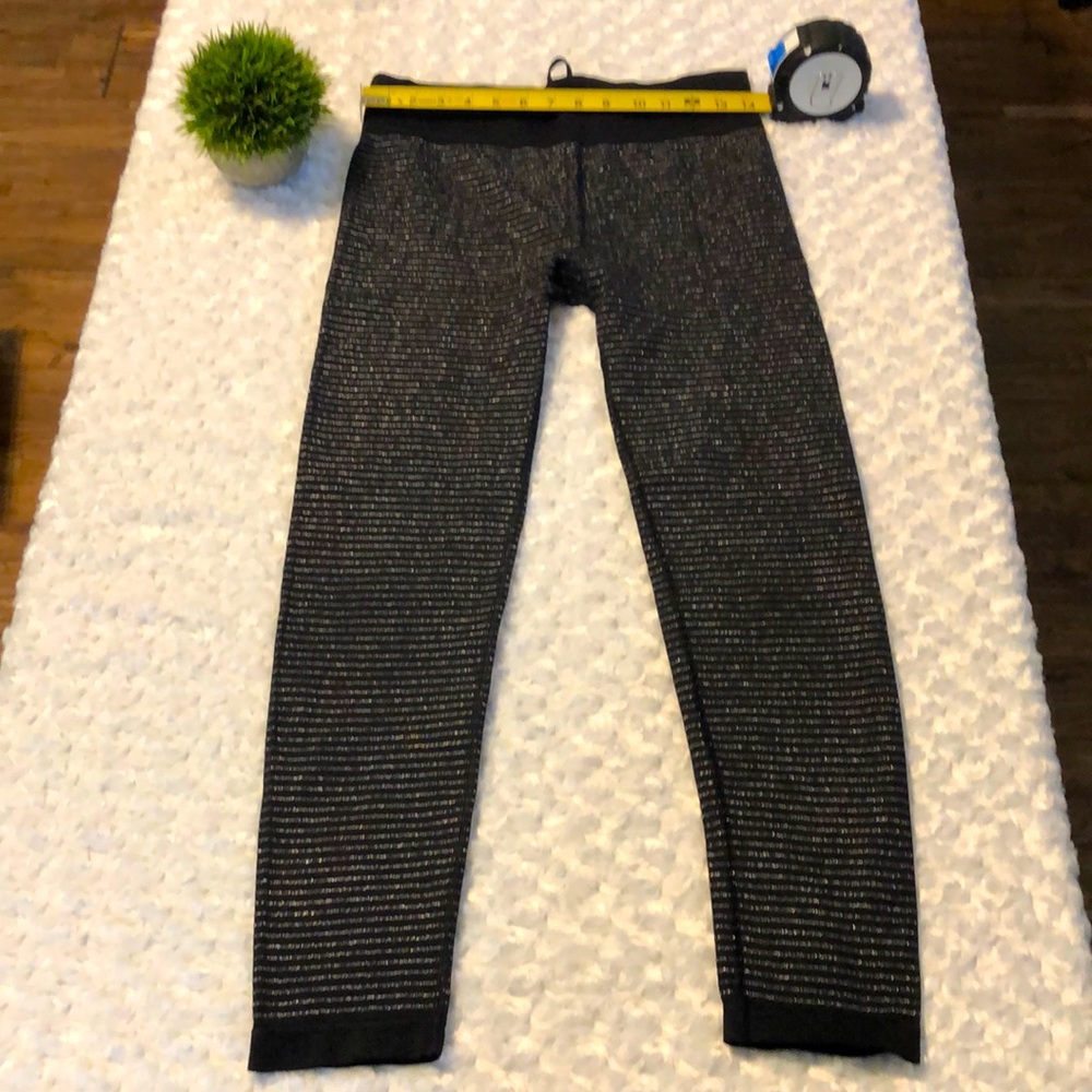 Athleta Large Black and Silver Leggings